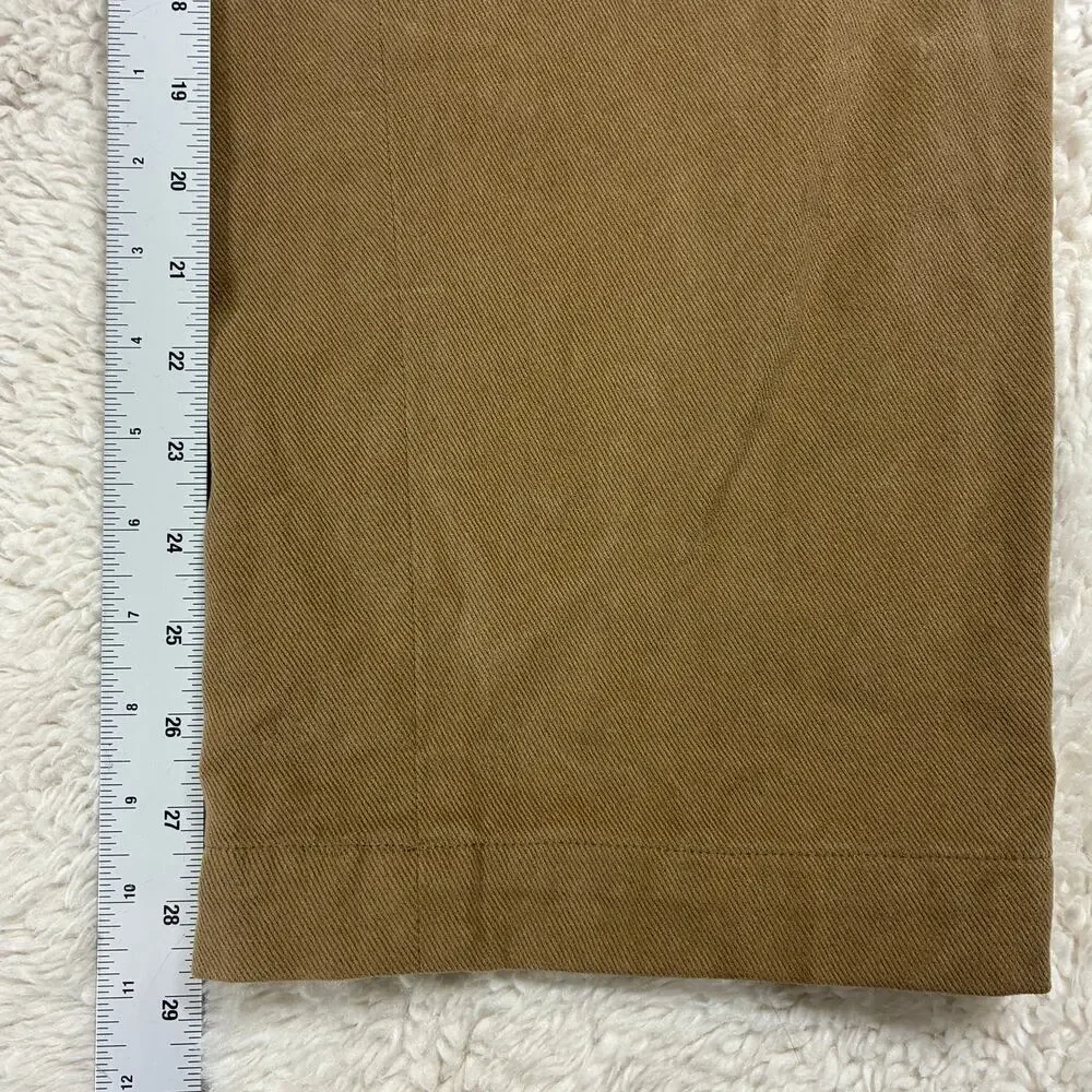 Vintage Brooks Brothers Hudson Pants Mens 35 x 30 Tan Flat Front Straight Chino